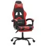 Silla gaming giratoria y reposapiés cuero sintético negro rojo by , Gaming chairs - Ref: Foro24-349604, Price: 119,60 €, Disc...