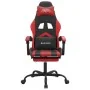 Silla gaming giratoria y reposapiés cuero sintético negro rojo by , Gaming chairs - Ref: Foro24-349604, Price: 119,60 €, Disc...