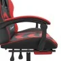 Silla gaming giratoria y reposapiés cuero sintético negro rojo by , Gaming chairs - Ref: Foro24-349604, Price: 119,60 €, Disc...