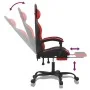 Silla gaming giratoria y reposapiés cuero sintético negro rojo by , Gaming chairs - Ref: Foro24-349604, Price: 119,60 €, Disc...