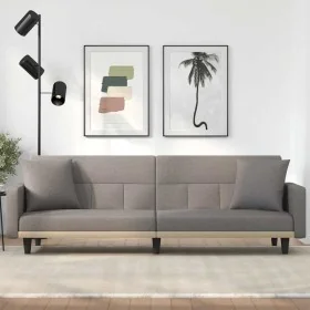 Sofá cama con cojines tela gris taupe by , Sofas - Ref: Foro24-351880, Price: 281,25 €, Discount: %