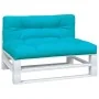 Cojines para palés 2 piezas tela turquesa by , Cushions for chairs and sofas - Ref: Foro24-360754, Price: 81,61 €, Discount: %