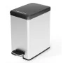 Curver Papelera de pedal estrecha Deco plateada 25 L by , Garbage cans and trash cans - Ref: Foro24-443832, Price: 61,81 €, D...