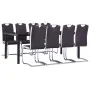 Juego de comedor 9 piezas cuero sintético marrón de , muebles para cocinas y comedores - Ref: Foro24-3053168, Precio: 745,14 ...