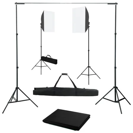 Kit de estudio fotográfico con luces softbox y fondo by , Flashes and studio lighting - Ref: Foro24-3055058, Price: 180,30 €,...