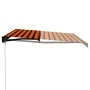 Toldo manual retráctil con LED naranja y marrón 450x300 cm by , Awnings - Ref: Foro24-3055231, Price: 373,68 €, Discount: %