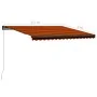 Toldo manual retráctil con LED naranja y marrón 450x300 cm by , Awnings - Ref: Foro24-3055231, Price: 373,68 €, Discount: %