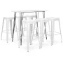 Mesa alta y taburetes de bar 7 piezas blanco by , Furniture sets for kitchens and dining rooms - Ref: Foro24-3057416, Price: ...