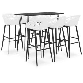 Mesa alta y taburetes de bar 7 piezas negro y blanco by , Furniture sets for kitchens and dining rooms - Ref: Foro24-3057390,...