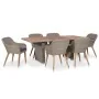Set de comedor de jardín 7 pzas y cojines ratán sintético gris by , Garden sets - Ref: Foro24-3057814, Price: 882,47 €, Disco...
