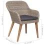 Set de comedor de jardín 7 pzas y cojines ratán sintético gris by , Garden sets - Ref: Foro24-3057814, Price: 882,47 €, Disco...