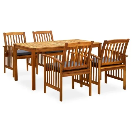 Set comedor de jardín 5 pzas y cojines madera maciza de acacia von , Gartensets - Ref: Foro24-3058088, Preis: 513,26 €, Rabat...