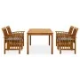 Set comedor de jardín 5 pzas y cojines madera maciza de acacia von , Gartensets - Ref: Foro24-3058088, Preis: 513,26 €, Rabat...