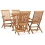 Set de comedor de jardín plegable 5 pzas madera maciza de teca by , Garden sets - Ref: Foro24-3059980, Price: 518,18 €, Disco...