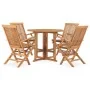 Set de comedor de jardín plegable 5 pzas madera maciza de teca by , Garden sets - Ref: Foro24-3059980, Price: 518,18 €, Disco...