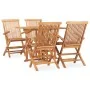 Set de comedor de jardín plegable 5 pzas madera maciza de teca de , Conjuntos de jardín - Ref: Foro24-3059982, Precio: 485,62...