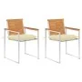 Sillas de jardín con cojines 2 uds madera maciza acacia y acero by , Garden chairs - Ref: Foro24-3061505, Price: 264,24 €, Di...