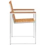 Sillas de jardín con cojines 2 uds madera maciza acacia y acero by , Garden chairs - Ref: Foro24-3061505, Price: 264,24 €, Di...