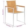 Sillas de jardín con cojines 2 uds madera maciza teca y acero by , Garden chairs - Ref: Foro24-3061518, Price: 279,06 €, Disc...