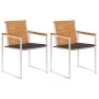 Sillas de jardín con cojines 2 uds madera maciza acacia y acero von , Gartenstühle - Ref: Foro24-3061496, Preis: 259,16 €, Ra...