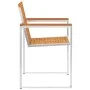 Sillas de jardín con cojines 2 uds madera maciza acacia y acero by , Garden chairs - Ref: Foro24-3061494, Price: 279,81 €, Di...