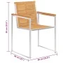 Sillas de jardín con cojines 2 uds madera maciza acacia y acero by , Garden chairs - Ref: Foro24-3061494, Price: 279,81 €, Di...