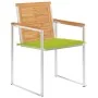 Sillas de jardín con cojines 2 uds madera maciza teca y acero von , Gartenstühle - Ref: Foro24-3061526, Preis: 274,82 €, Raba...