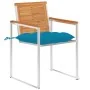 Sillas de jardín con cojines 2 uds madera maciza acacia y acero von , Gartenstühle - Ref: Foro24-3061507, Preis: 259,05 €, Ra...