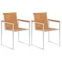 Sillas de jardín con cojines 2 uds madera maciza acacia y acero von , Gartenstühle - Ref: Foro24-3061507, Preis: 259,05 €, Ra...
