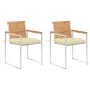 Sillas de jardín con cojines 2 uds madera maciza teca y acero de , Sillas de jardín - Ref: Foro24-3061532, Precio: 277,24 €, ...