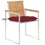 Sillas de jardín con cojines 2 uds madera maciza teca y acero de , Sillas de jardín - Ref: Foro24-3061539, Precio: 277,24 €, ...