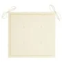 Sillas de jardín 2 uds madera maciza de teca con cojines crema von , Gartenstühle - Ref: Foro24-3062732, Preis: 293,74 €, Rab...
