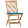 Set comedor de jardín plegable 3 piezas madera de teca cojines von , Gartensets - Ref: Foro24-3063175, Preis: 170,08 €, Rabat...
