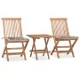 Set comedor de jardín plegable 3 piezas madera de teca cojines by , Garden sets - Ref: Foro24-3063212, Price: 161,62 €, Disco...
