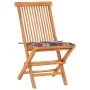 Set de bistró 3 piezas madera de teca y cojines a cuadros rojos von , Gartensets - Ref: Foro24-3063238, Preis: 195,31 €, Raba...
