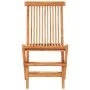 Set de bistró 3 piezas madera de teca y cojines a cuadros rojos von , Gartensets - Ref: Foro24-3063238, Preis: 195,31 €, Raba...