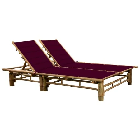 Tumbona con cojines para 2 personas bambú de , Tumbonas - Ref: Foro24-3063954, Precio: 347,85 €, Descuento: %