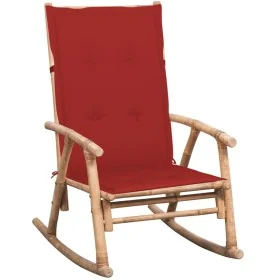 Silla mecedora con cojín bambú von , Gartenstühle - Ref: Foro24-3063909, Preis: 130,11 €, Rabatt: %
