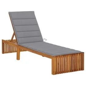 Tumbona con cojín madera maciza de acacia by , Loungers - Ref: Foro24-3064150, Price: 229,38 €, Discount: %