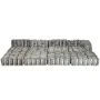 Puf modular de 4 plazas de tela de rayas grises by , Cushions for chairs and sofas - Ref: Foro24-244982, Price: 903,46 €, Dis...