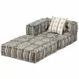 Puf modular de 4 plazas de tela de rayas grises by , Cushions for chairs and sofas - Ref: Foro24-244982, Price: 903,46 €, Dis...