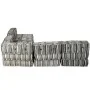 Puf modular de 4 plazas de tela de rayas grises by , Cushions for chairs and sofas - Ref: Foro24-244982, Price: 903,46 €, Dis...