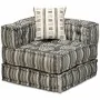 Puf modular de 4 plazas de tela de rayas grises by , Cushions for chairs and sofas - Ref: Foro24-244982, Price: 903,46 €, Dis...