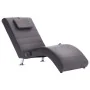 Diván de masaje con almohada de cuero artificial gris by , Daybeds - Ref: Foro24-281288, Price: 268,43 €, Discount: %