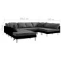 Sofá seccional de cuero sintético negro von , Sofas - Ref: Foro24-287203, Preis: 1,00 €, Rabatt: %