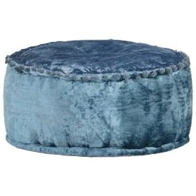 Puf redondo de terciopelo azul 40x20 cm by , Ottomans - Ref: Foro24-287566, Price: 34,69 €, Discount: %
