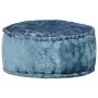 Puf redondo de terciopelo azul 40x20 cm de , Otomanas - Ref: Foro24-287566, Precio: 35,36 €, Descuento: %