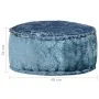 Puf redondo de terciopelo azul 40x20 cm de , Otomanas - Ref: Foro24-287566, Precio: 35,36 €, Descuento: %