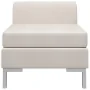 Sofá central seccional con cojín tela color crema de , Sofás - Ref: Foro24-287002, Precio: 125,71 €, Descuento: %