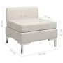 Sofá central seccional con cojín tela color crema de , Sofás - Ref: Foro24-287002, Precio: 125,71 €, Descuento: %